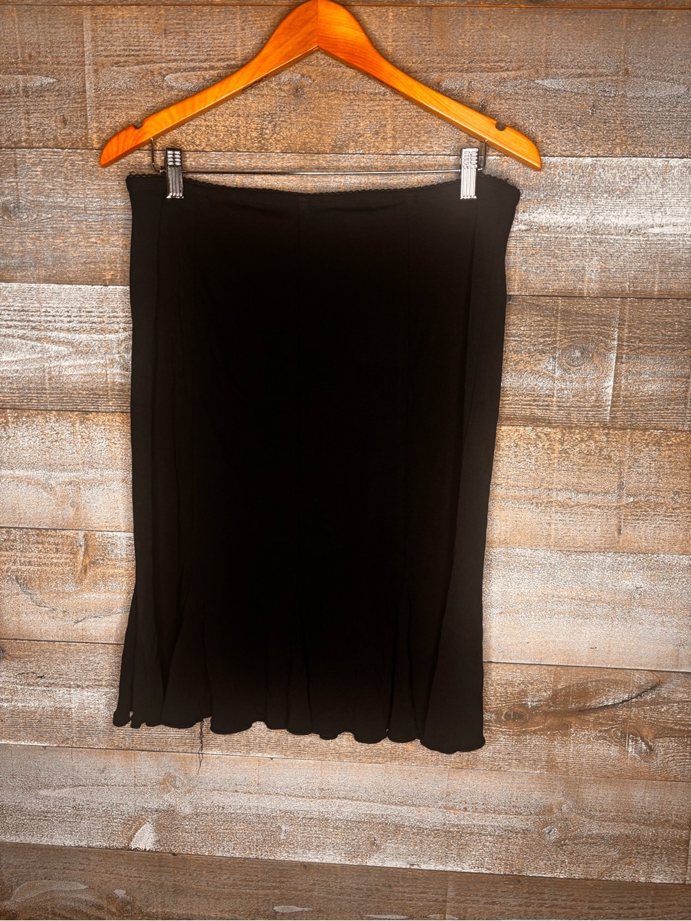 Clio vintage Y2K 2000s Classic Black Womens Skirt lace trim scallop bottom
